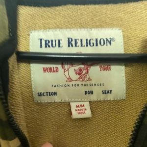 Cropped true religion zip hoodie